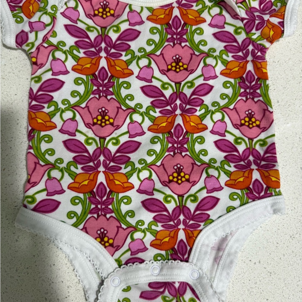 Vera Bradley Floral Patterned Onesie
